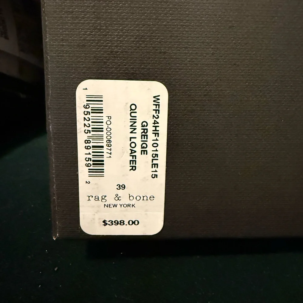 ✨NIB✨ Rag & Bone “Quinn” Cream Loafers with Black Lug Soles Size US 9/EU 39 - Picture 6 of 6